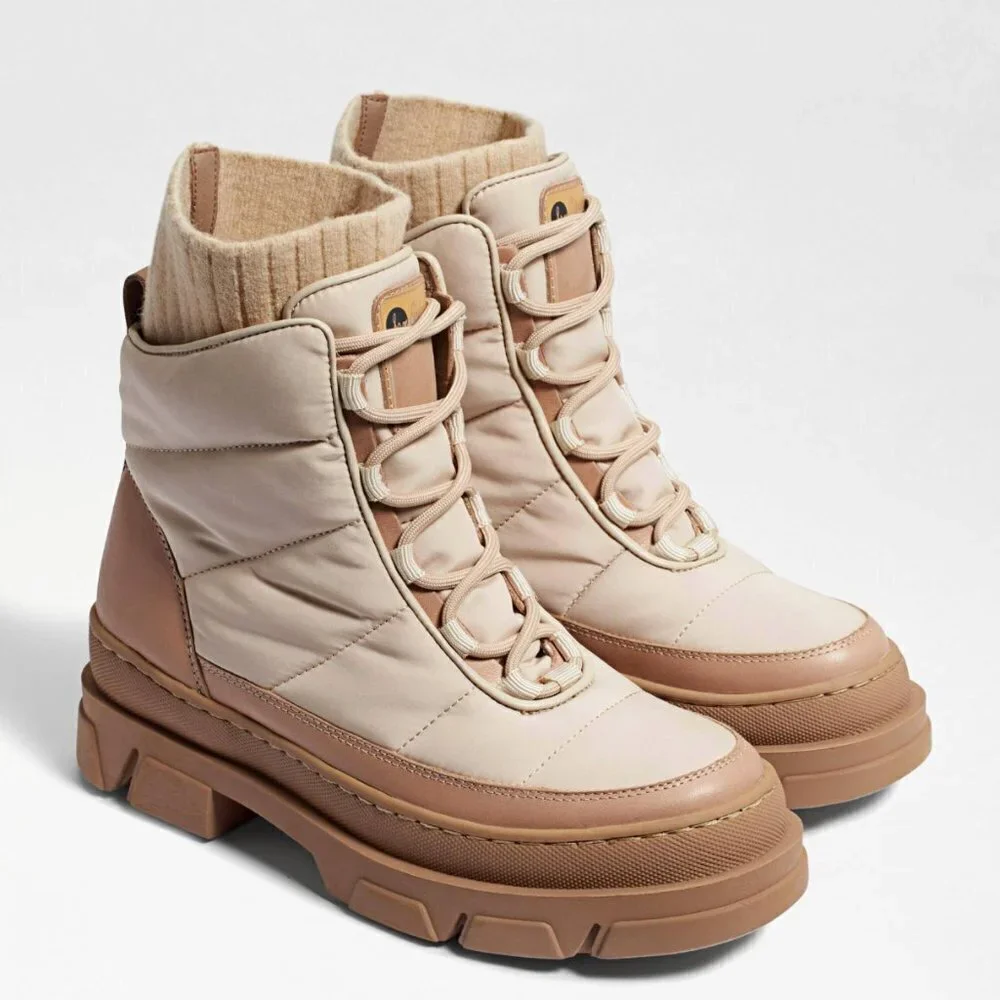 Sam Edelman Tabitha Puffer Lace Up Boot Moonbeam
